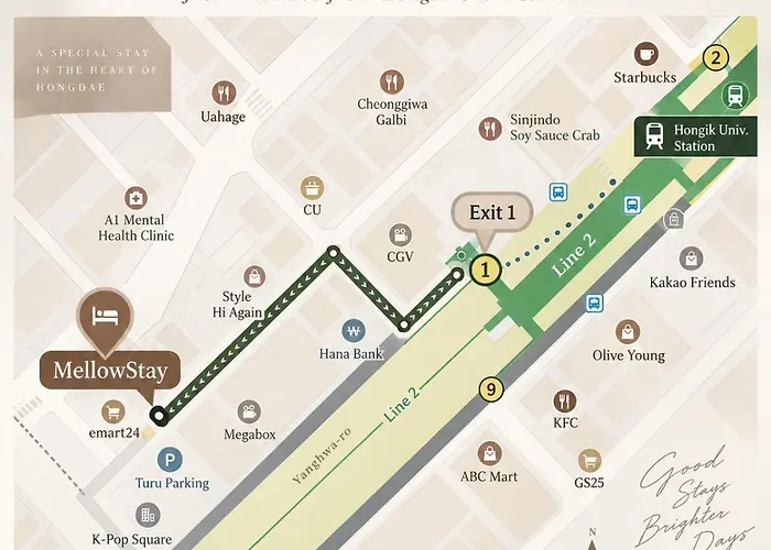 멜로우스테이 홍대 Mellow Hongdae Отель